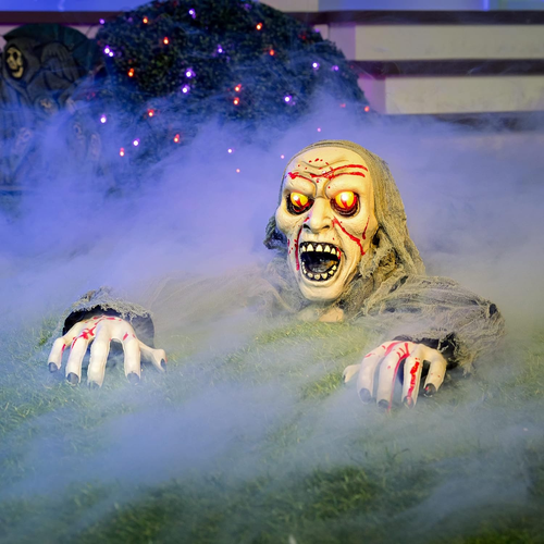 Halloween Zombie Rompicapo Suono Raccapricciante Casa Infestata Decorazioni Esterno