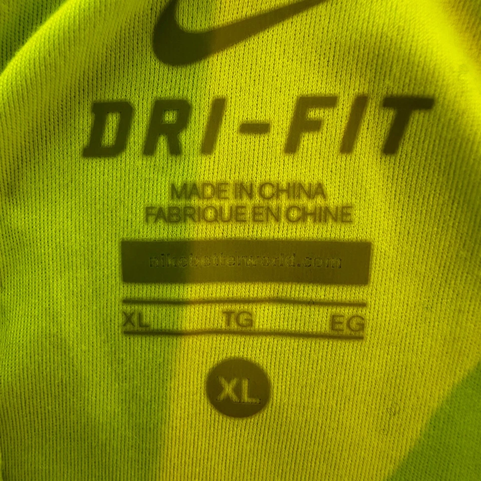 Nike Polo Shirt Boys Extra Large Neon Yellow Collared Short Sleeve Casual - Image 3 of 4