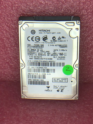 580304-002 500GB SATA 2.5 9.5mm HARD DRIVE - Picture 1 of 3