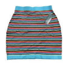 Women's Jacquard Sweater Bodycon Mini Skirt - Wild Fable Striped L