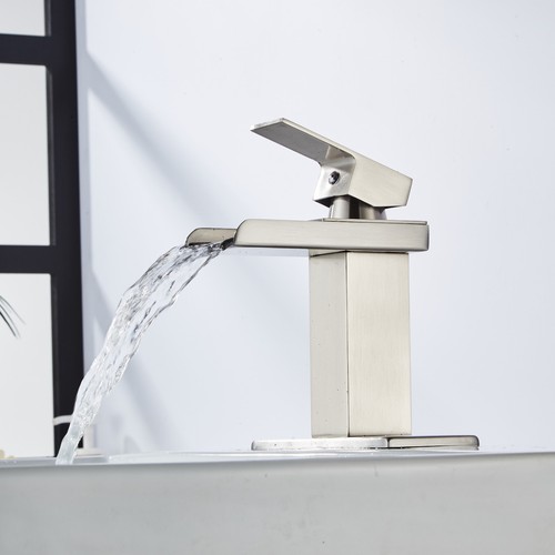 Grifo de baño cascada de 7" cromado/níquel cepillado/negro mate grifo de recipiente - Imagen 11 de 18