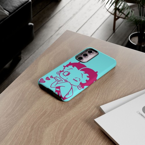 BETTY BOOP KISS Aqua and Pink Smart Phone Tough Cases - Picture 152 of 201