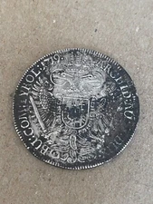 1719 Austria Hungary Bohemia Kuttenberg 1 Thaler Silver Coin Karl VI 28.60 grams