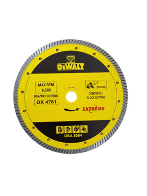 Dewalt Extreme 230 mm x 22,2 mm DX4781 Industriequalität Diamantklinge Beton