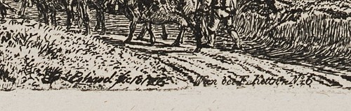 J. ERHARD (1795-1822), In ein Gehölz ziehende Kuhherde,  1817, Rad. Landschaft - Picture 2 of 4