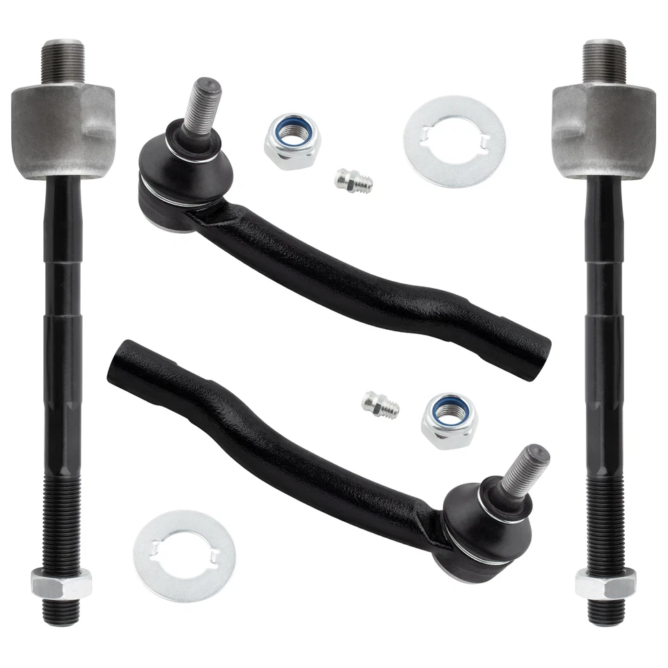 Extremo de barra de amarre de dirección interior y exterior delantero 4 piezas para Suzuki XL-7 2002-2005 2006 Foto 2 de 4