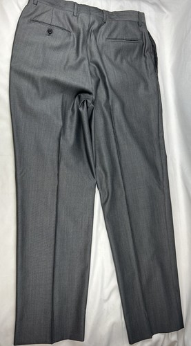 Traje de piel de tiburón Jos A Bank para hombre talla 42L mezcla de lana de seda 2 piezas pantalón gris 32x31 - Imagen 11 de 24