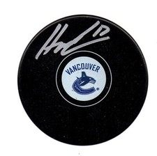 FILIP HRONEK VANCOUVER CANUCKS SIGNED AUTOGRAPHED PUCK WITH COA