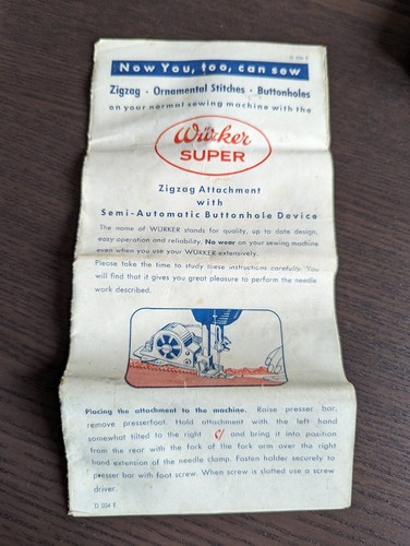 Vintage ZigZag ZickZack Attachment Rare German Super-Wurker For Pfaff Singer - Picture 3 of 12