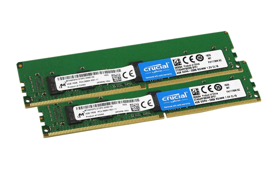 Crucial CT4G4RFS8266 (2-Pack) 4GB DDR4 2666 RDIMM 1.2V Server Memory - Image 3 of 4