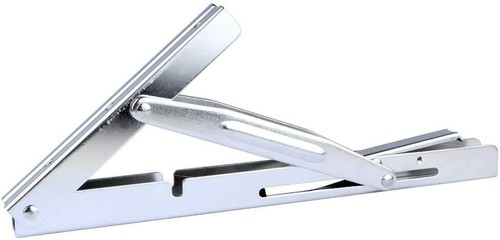 2X Heavy Duty Stainless Steel 12 inch Folding Shelf-Bracket Triangle Support - Bild 4 von 5