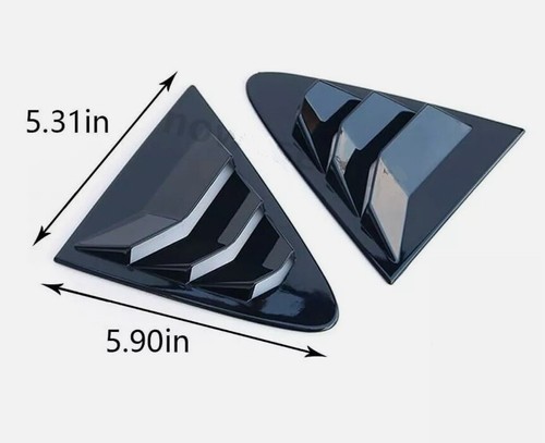 2Pc Glossy Black Side Vent Window Louver Cover Trim For Toyota Corolla 2020-2024 - Bild 3 von 6