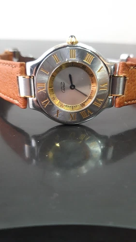 ❤️❤️ Authentic Must de Cartier: PL10172 reference: 1330 Gold & Steel❤️❤️