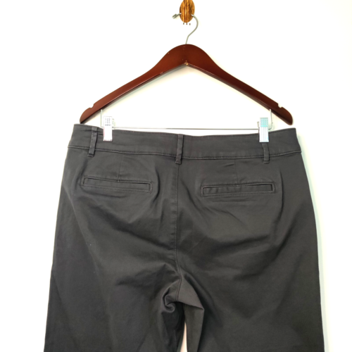 Bermudas chinas Ann Taylor LOFT para mujer 12 carbón verano golf elásticas cortas preppy - Imagen 4 de 9