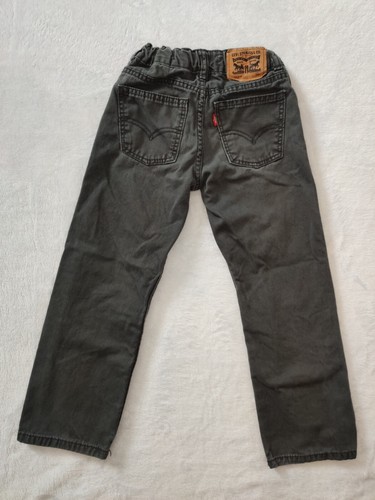 Levi's 514 Straight  Dark Gray Pants Boys Reg 7 - Picture 2 of 3