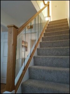 Solution Glass Panels Rake And Landing Slotted Handrails Glass Stair Parts Ebay
