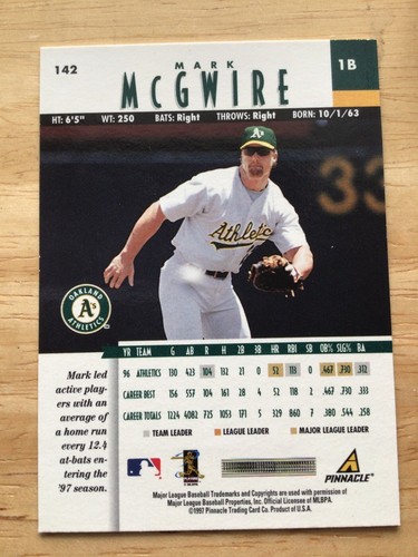 Mark McGwire Base/Inserts - You Pick - $1.50 or 2 Card Minimum - Picture 200 of 232