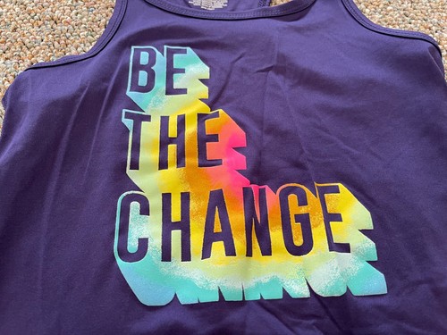 Tek Gear Girls Be The Change Active Wear Tank Top Size M (8) - Picture 2 of 3
