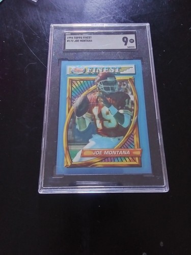 1994 Topps Finest Football Joe Montana #179 SGC 9 Mint