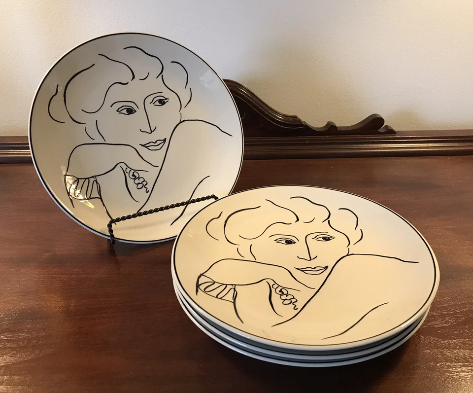 LOTE DE 4 PLATOS DE GRES FRANCESCA BY SANGO 2 TIENEN PEGATINAS SIN USAR Foto 3 de 4