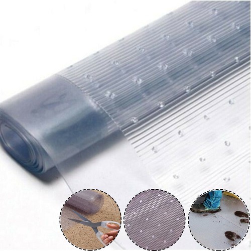 Vinyl Plastic Carpet Protector Clear Runner Mat Heavy Duty Home Office Mats 65cm - Afbeelding 1 van 21