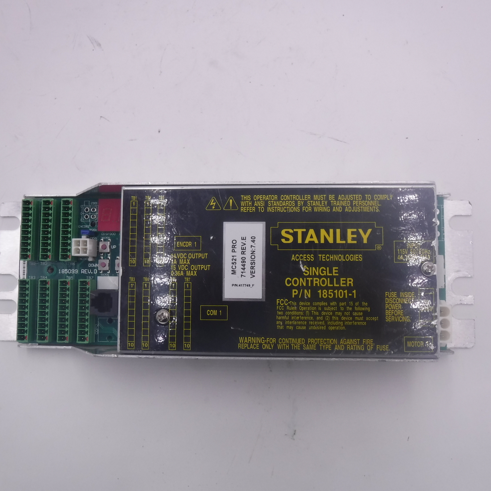 Stanley Mc521 Pro Single Motor Controller 1851011 Tested for sale