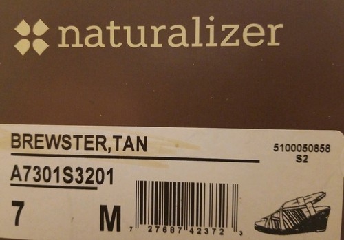 Naturalizer Women's Brewster Dress Sandals Tan Snakeskin Size 7M - New in Box - Picture 7 of 7