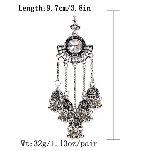 Women Bollywood Earrings Multi-style Tassel Dangle Ethnic Jhumka Jhumki Earrings - Picture 316 of 392