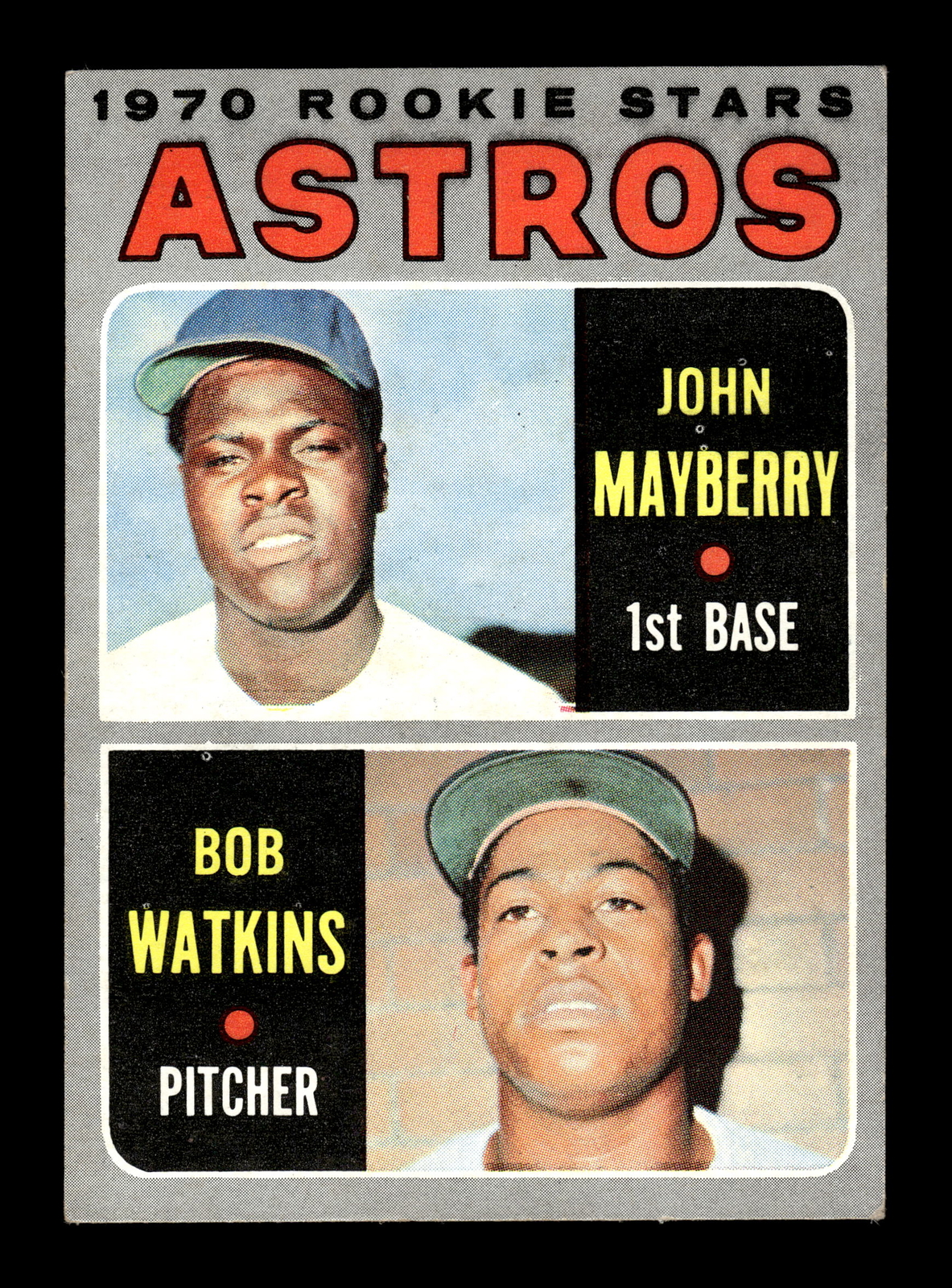 Houston Astros 1970 Rookie Stars John Mayberry & Bob Watkins 1970 Topps #227 RC