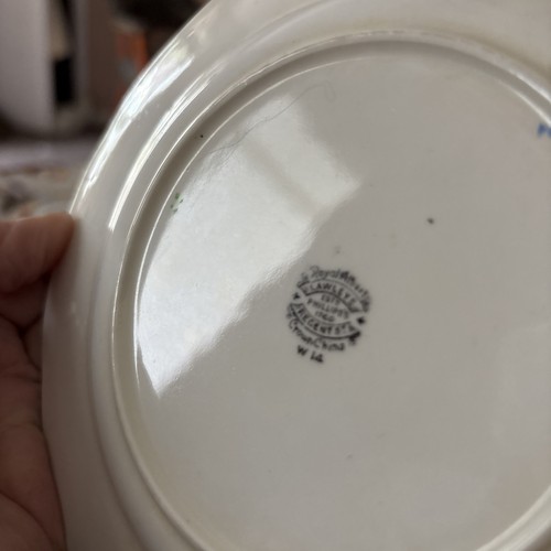 Royal Albert Crown China 7" Plate Lot 5 Art Deco Bogner Pattern Gold Trim - Picture 15 of 21