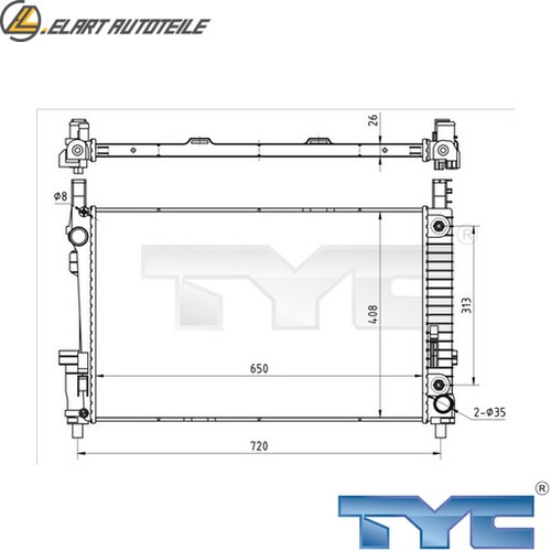 REFRIGERADOR REFRIGERACIÓN MOTOR 721-0020 MERCEDES-BENZ CLASE B/Sports/Tourer clase A - Imagen 1 de 8
