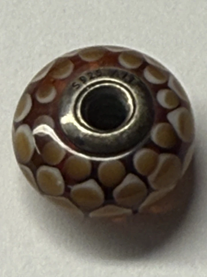 Dije grande Pandora Murano amarillo/dorado ámbar plata esterlina  Foto 2 de 2