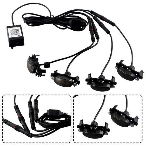 RGB Color Front Grille LED Light Kit Raptor Style ABS Plastic For Ford F150 F250 - Picture 5 of 20