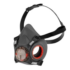 JSP BHT003-0L5-000 Force 8 Half Mask Respirator No Filters Grey/Red Medium