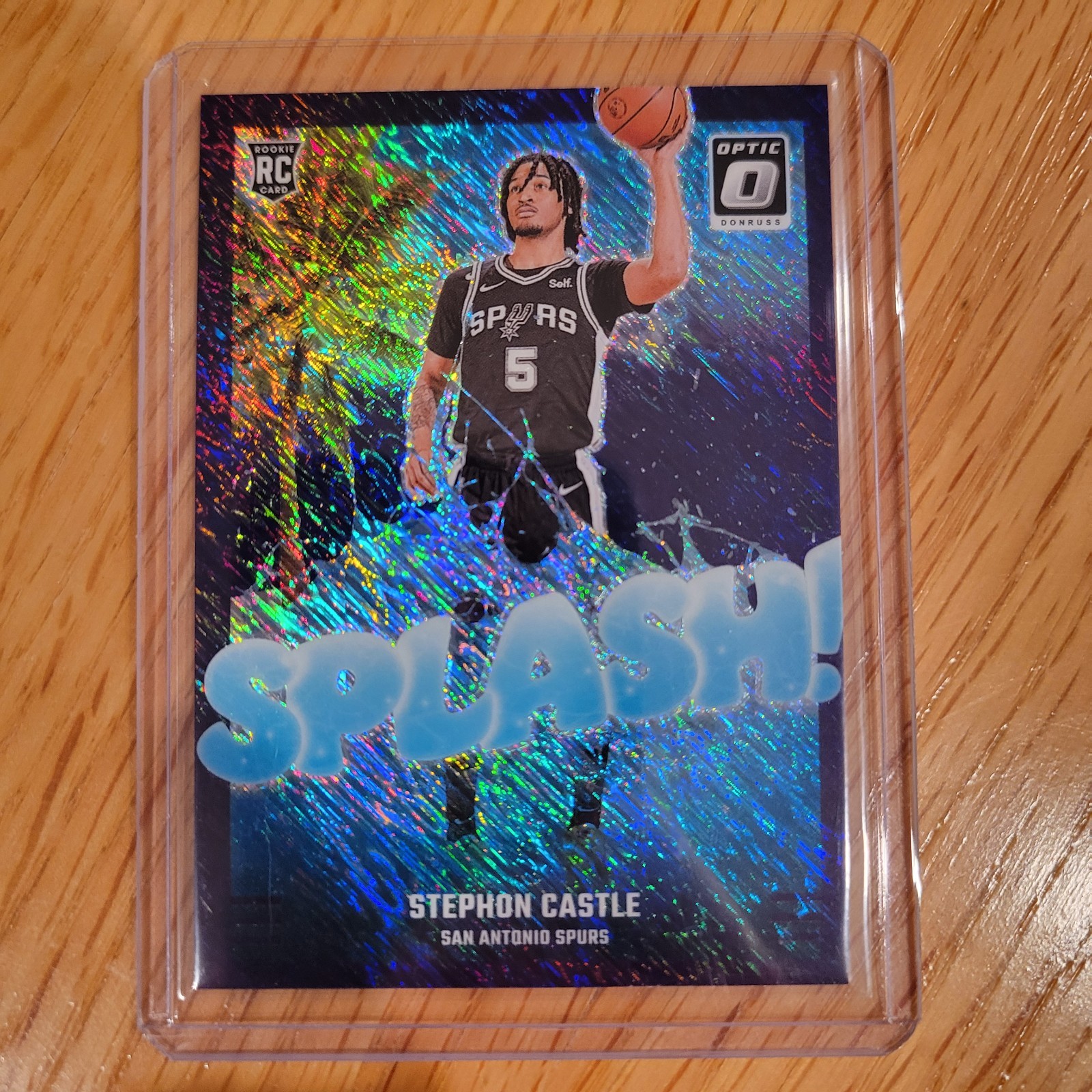 Stephon Castle RC - 2024-25 Panini Optic Purple Shimmer "Splash" #14 - SA Spurs