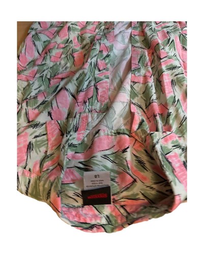 Stranger Things Jim Hopper Hawaiian Shirt Men's XL Pink Green Abstract - Picture 2 of 4