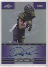 2016 Leaf US Army All-American Bowl Purple Prismatic /20 Demetris Robertson Auto