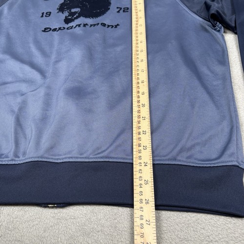 Giacca Nike Track Vintage Full Zip Uomo Grande Blu Retrò Feltro Grafica Anni 90 Y2K - Foto 13 di 14