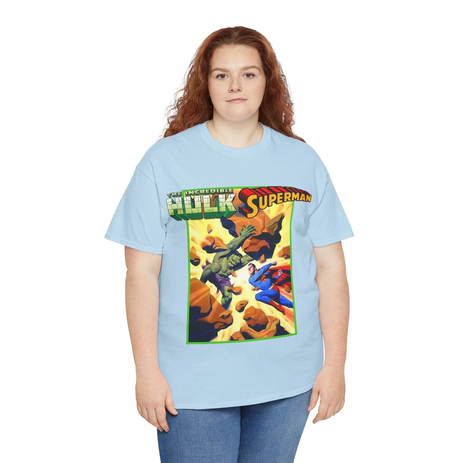 Hulk Vs Superman T-Shirt - Steve Rude Art - DC Comics & Marvel 90s Crossover
