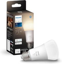 Philips Hue Smart 75W A19 LED Bulb - Soft Warm White Light 1100LM E26 Hue App 6B