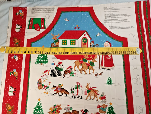Santa & The Christmas Ark Apron Cut & Sew Fabric Panel VIP Cranston 36 X 44 Inch - Picture 12 of 12