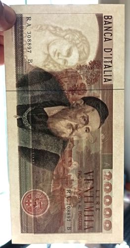 REPUBBLICA ITALIANA 20000 LIRE TIZIANO DECR. MIN. 21/02/1975 SUPER !!!! RARA - Picture 3 of 4
