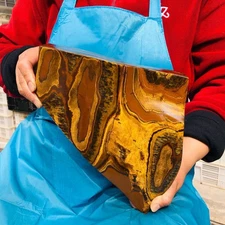 9.41LB  Natural Tiger's Eye Quartz Crystal Rough Mineral Specimen Healing