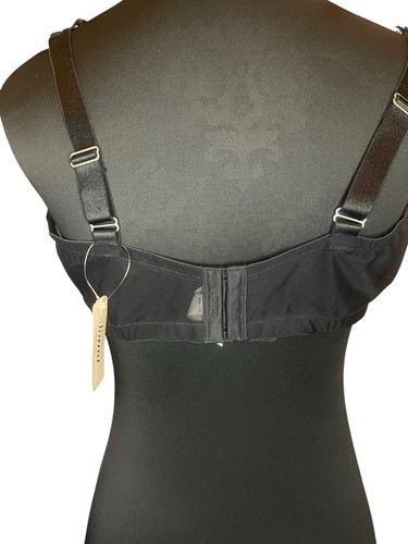 Sujetador Soma para mujer sin forro sensual de encaje transparente negro con aros bordado 44D - Imagen 4 de 6