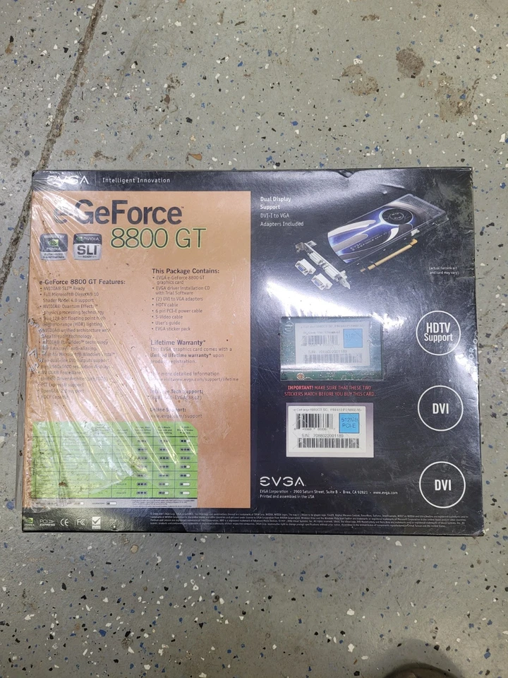 EVGA NVIDIA GeForce 8800 GT (512-P3-N802-AR) 512 MB GDDR3 SDRAM PCI Express x16 - Image 2 of 4