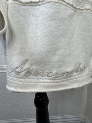 Y2K Abercrombie & Fitch Womens V-Neck Tunic Hoodie L Cotton/Polyester Blend Made - Picture 4 of 11