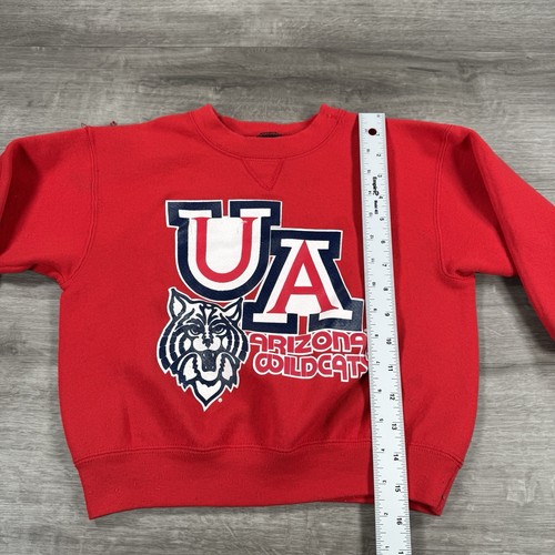 Vintage 90s Arizona Wildcats Crewneck Sweatshirt University College Youth Kids S - Picture 6 of 9