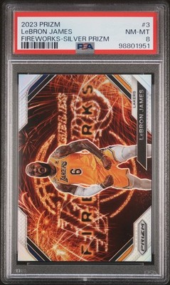 2023-24 Panini Prizm - Fireworks LeBron James #3 Silver