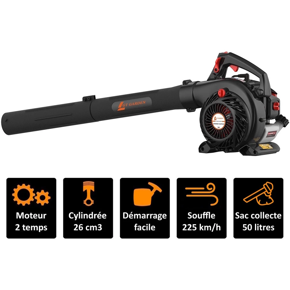 Souffleur - aspirateur - broyeur thermique, 26 cm3 - Photo 2/4