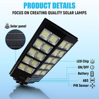 1200000lm Commercial Solar Street Lights Outdoor Dusk to Dawn Solar Super Bright 10